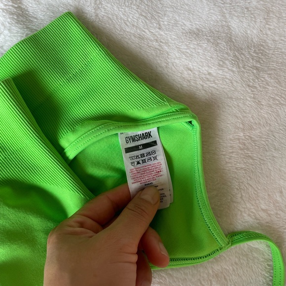 Gymshark Seamless Lime Green Sports Bra-Medium - Picture 2 of 3